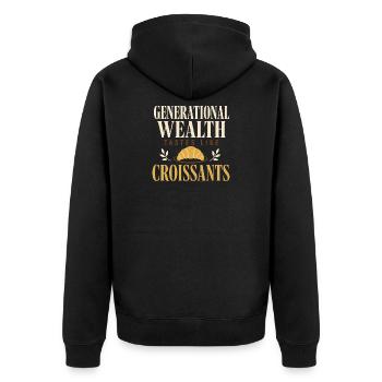 Vieil argent - Veste à capuche bio Premium Unisexe - noir - Dos - Nico (187cm)