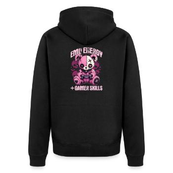 Pastel Goth Soft Goth Gaming Gamer - Unisex Premium Organic Zip Hoodie - black - Back - Nico (187cm)