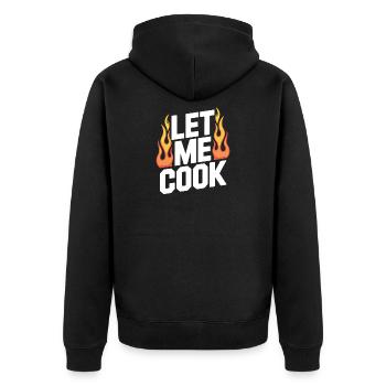 Laisse-moi cuisiner, cuisiner, griller, griller, Maître Chef, - Veste à capuche bio Premium Unisexe - noir - Dos - Nico (187cm)