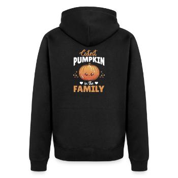 Halloween Pumpkin - La citrouille la plus mignonne de la famille - Veste à capuche bio Premium Unisexe - noir - Dos - Nico (187cm)