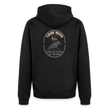 Krähen-rabe Lustiges - Unisex Premium Bio Zip Hoodie - Schwarz - Hinten - Nico (187cm)