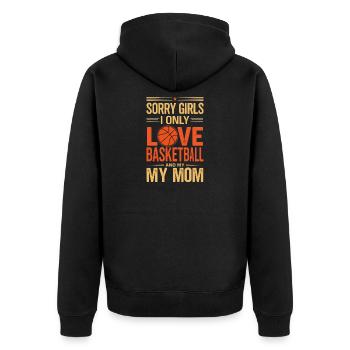 Amour du basket et maman - Veste à capuche bio Premium Unisexe - noir - Dos - Nico (187cm)