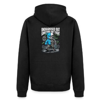Ce n’est pas diagnostiqué, mais quelque chose ne va pas - Veste à capuche bio Premium Unisexe - noir - Dos - Nico (187cm)