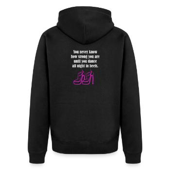 Waltz Couple Dance - Unisex Premium Organic Zip Hoodie - black - Back - Nico (187cm)