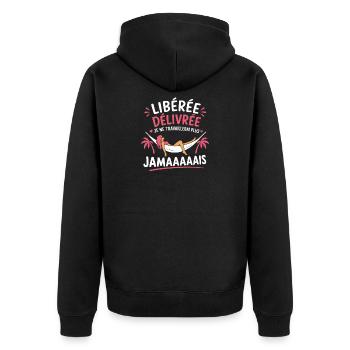 Libérée Délivrée Hammock - Veste à capuche bio Premium Unisexe - noir - Dos - Nico (187cm)