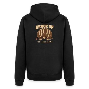 Armadillo Drôle Armadillo Texas - Veste à capuche bio Premium Unisexe - noir - Dos - Nico (187cm)
