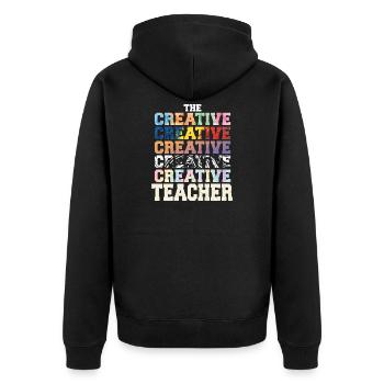 Enseignant créatif Enseignant Cadeau coloré - Veste à capuche bio Premium Unisexe - noir - Dos - Nico (187cm)