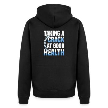 Tenter une bonne colonne vertébrale en bonne santé - Veste à capuche bio Premium Unisexe - noir - Dos - Nico (187cm)