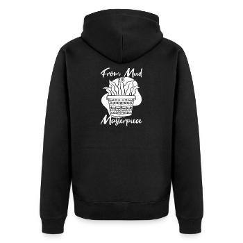 Daycare Professional Childminder Nanny - Unisex Premium Bio Zip Hoodie - Schwarz - Hinten - Nico (187cm)