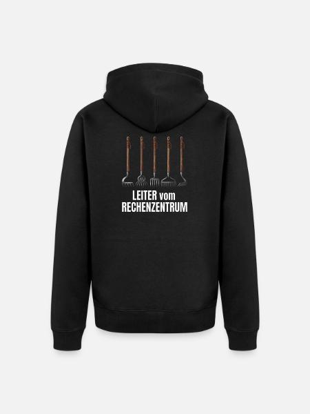 Leiter Vom Rechenzentrum Gartenarbeit Gärtner - Unisex Premium Bio Zip Hoodie - Schwarz