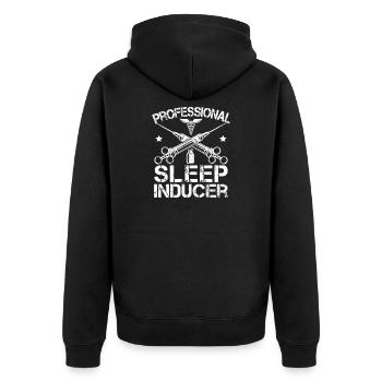Anesthesiologist Sleep Inducer Specialist - Unisex Premium Bio Zip Hoodie - Schwarz - Hinten - Nico (187cm)