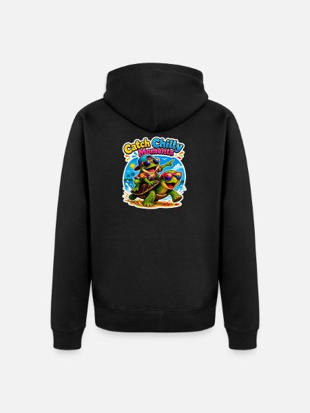 Urlaubs Vibes - Unisex Premium Bio Zip Hoodie - Schwarz