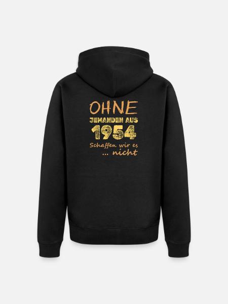 es 1954 - Unisex Premium Bio Zip Hoodie - Schwarz