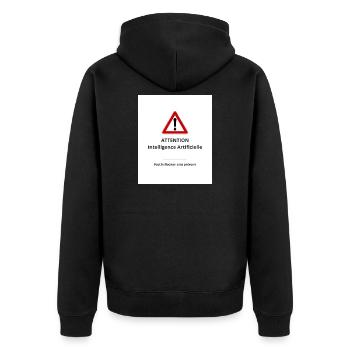 Attention : IA hallucinante - Veste à capuche bio Premium Unisexe - noir - Dos - Nico (187cm)