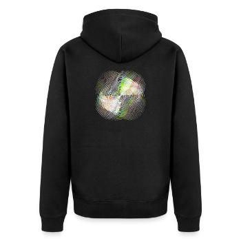 Spirale de la roue chromatique - Veste à capuche bio Premium Unisexe - noir - Dos - Nico (187cm)