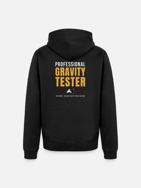 Professional Gravity Tester Motocross - Unisex Premium Organic Zip Hoodie - black