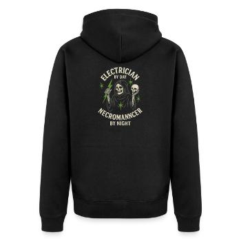 Électricien nécromancien - Veste à capuche bio Premium Unisexe - noir - Dos - Nico (187cm)