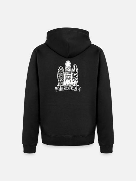 Surf Rock Surfing - Unisex Premium Organic Zip Hoodie - black