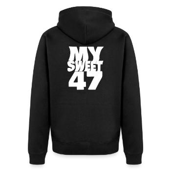 47 - Veste à capuche bio Premium Unisexe - noir - Dos - Nico (187cm)