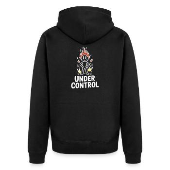Figure de tir sous contrôle - Veste à capuche bio Premium Unisexe - noir - Dos - Nico (187cm)