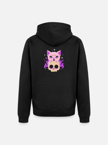 Pastell Gothic - Unisex Premium Bio Zip Hoodie - Schwarz