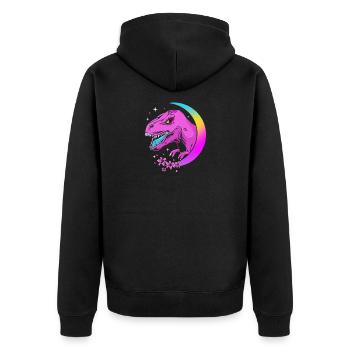 Pastell Gothic - Unisex Premium Bio Zip Hoodie - Schwarz - Hinten - Nico (187cm)