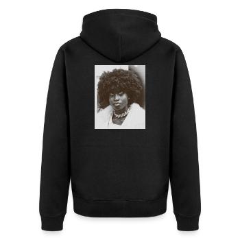 Next to you - Unisex Premium Organic Zip Hoodie - black - Back - Nico (187cm)