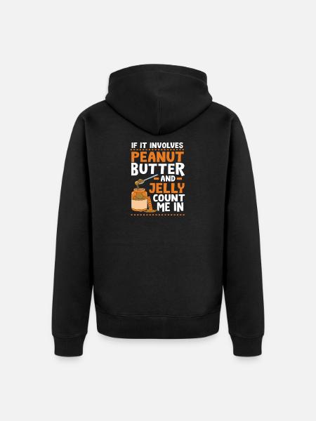 Peanut butter - Unisex Premium Organic Zip Hoodie - black
