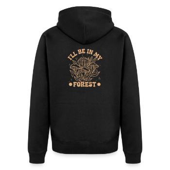 Chasseur de champignons dans ma forêt Morelle - Veste à capuche bio Premium Unisexe - noir - Dos - Nico (187cm)