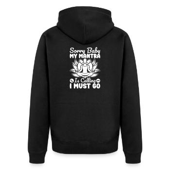 Le mantra des passionnés de Pilates m’appelle Je dois y aller - Veste à capuche bio Premium Unisexe - noir - Dos - Nico (187cm)