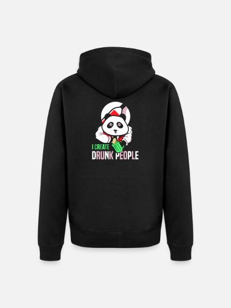 Kellner Barkeeper Ober Bar Bartender barchef - Unisex Premium Bio Zip Hoodie - Schwarz
