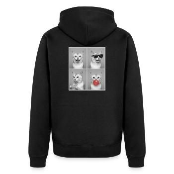 Chats Burmilla Chat - Veste à capuche bio Premium Unisexe - noir - Dos - Nico (187cm)