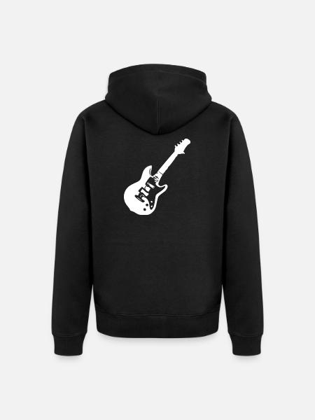 Gitarre Musik Geschenk Gitarrist - Unisex Premium Bio Zip Hoodie - Schwarz