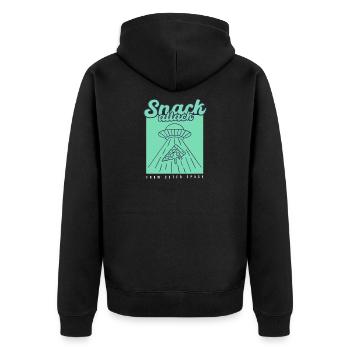 Snack de pizza OVNI - Veste à capuche bio Premium Unisexe - noir - Dos - Nico (187cm)