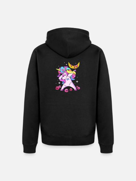 Pastel Gothic - Unisex Premium Organic Zip Hoodie - black