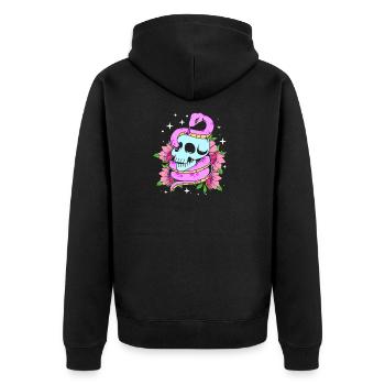 Gothique pastel - Veste à capuche bio Premium Unisexe - noir - Dos - Nico (187cm)