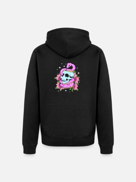 Pastell Gothic - Unisex Premium Bio Zip Hoodie - Schwarz