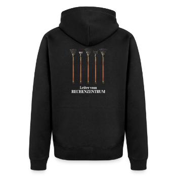 Rechenzentrum Gärtner Baumschule Hobbygärtner - Unisex Premium Bio Zip Hoodie - Schwarz - Hinten - Nico (187cm)