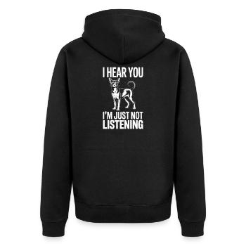 Paroles du chat abyssin cadeau du chat abyssin - Veste à capuche bio Premium Unisexe - noir - Dos - Nico (187cm)