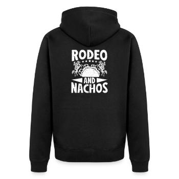 Rodeo Équitation Rodeo & Nachos Cowboy - Veste à capuche bio Premium Unisexe - noir - Dos - Nico (187cm)