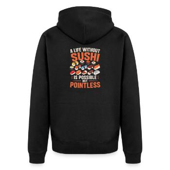 Sushi Japonais Cadeau de Sushi - Veste à capuche bio Premium Unisexe - noir - Dos - Nico (187cm)