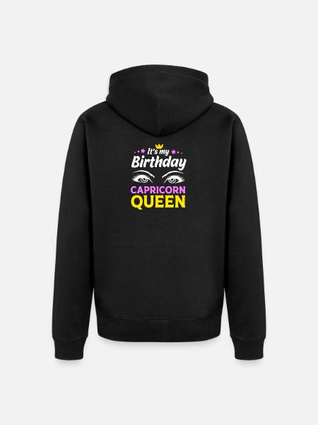 Sternzeichen Steinbock - Unisex Premium Bio Zip Hoodie - Schwarz
