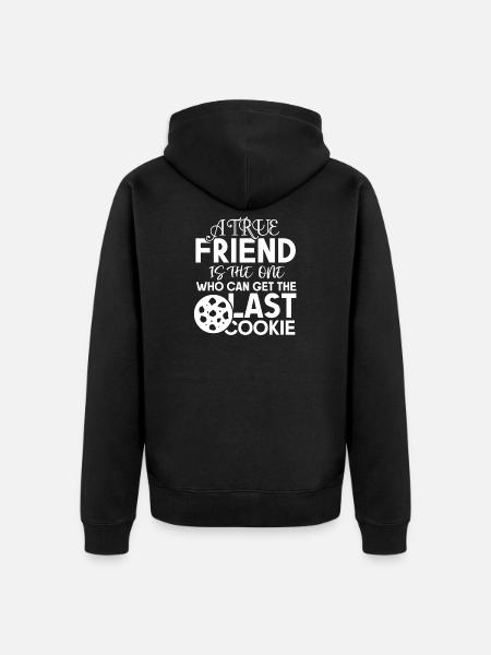 Cookie Plätzchen Keks - Unisex Premium Bio Zip Hoodie - Schwarz