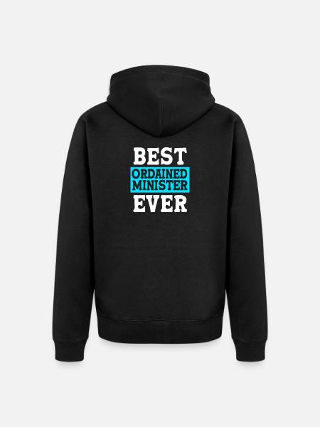 Pfarrer - Unisex Premium Bio Zip Hoodie - Schwarz