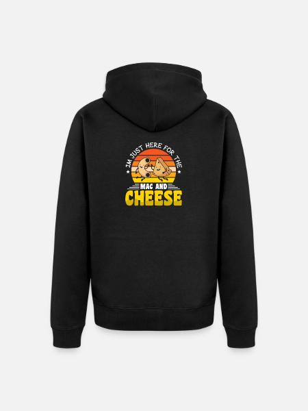 Makkaroni und Käse Mac and Cheese - Unisex Premium Bio Zip Hoodie - Schwarz