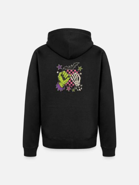 Nachtfaust Kollage - Unisex Premium Bio Zip Hoodie - Schwarz