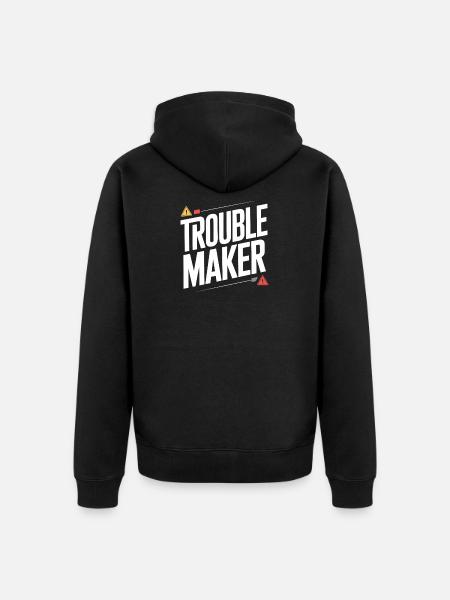 Troublemaker Frechdachs Rabauke Geschwister Kinder - Unisex Premium Bio Zip Hoodie - Schwarz