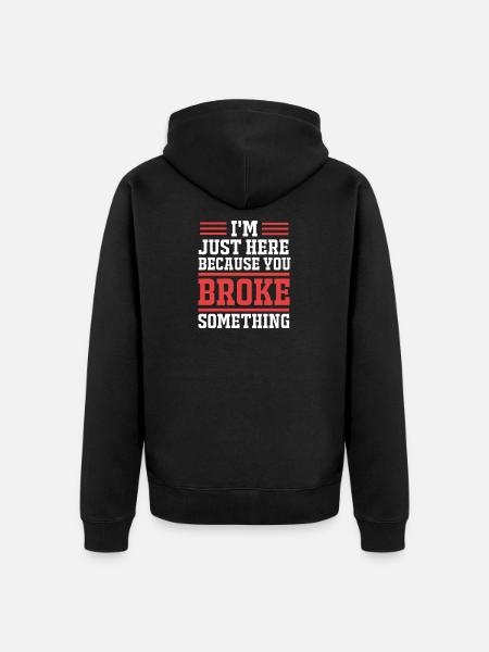 Tech Support - Unisex Premium Bio Zip Hoodie - Schwarz