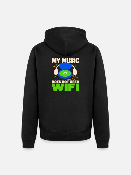 Cd-sammler Kompaktplatte Physisches Medium - Unisex Premium Bio Zip Hoodie - Schwarz