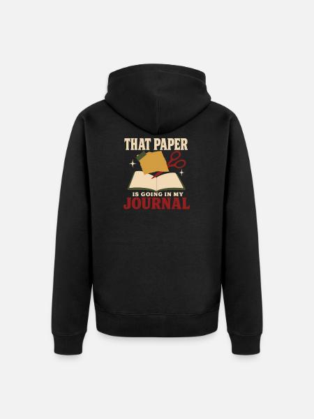 Junk Journal Junk Journaling Ephemera Liebhaber - Unisex Premium Bio Zip Hoodie - Schwarz